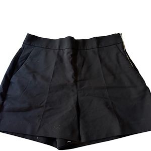 Zara Black Side-Zip Shorts